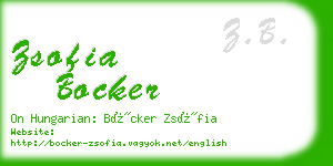 zsofia bocker business card